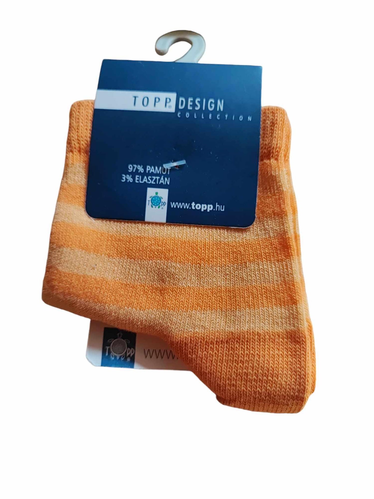 Topp Design Collection kisgyerek bokazokni n.sárga csíkos