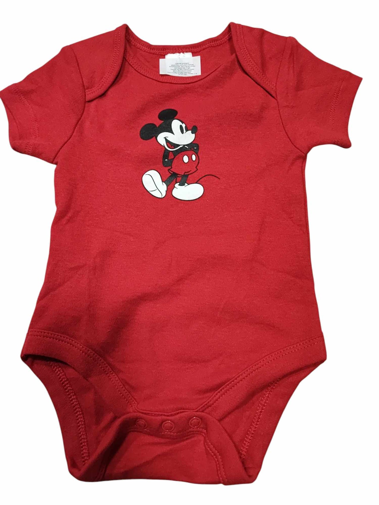 Disney baby Mickey mouse body piros 6-9 hó