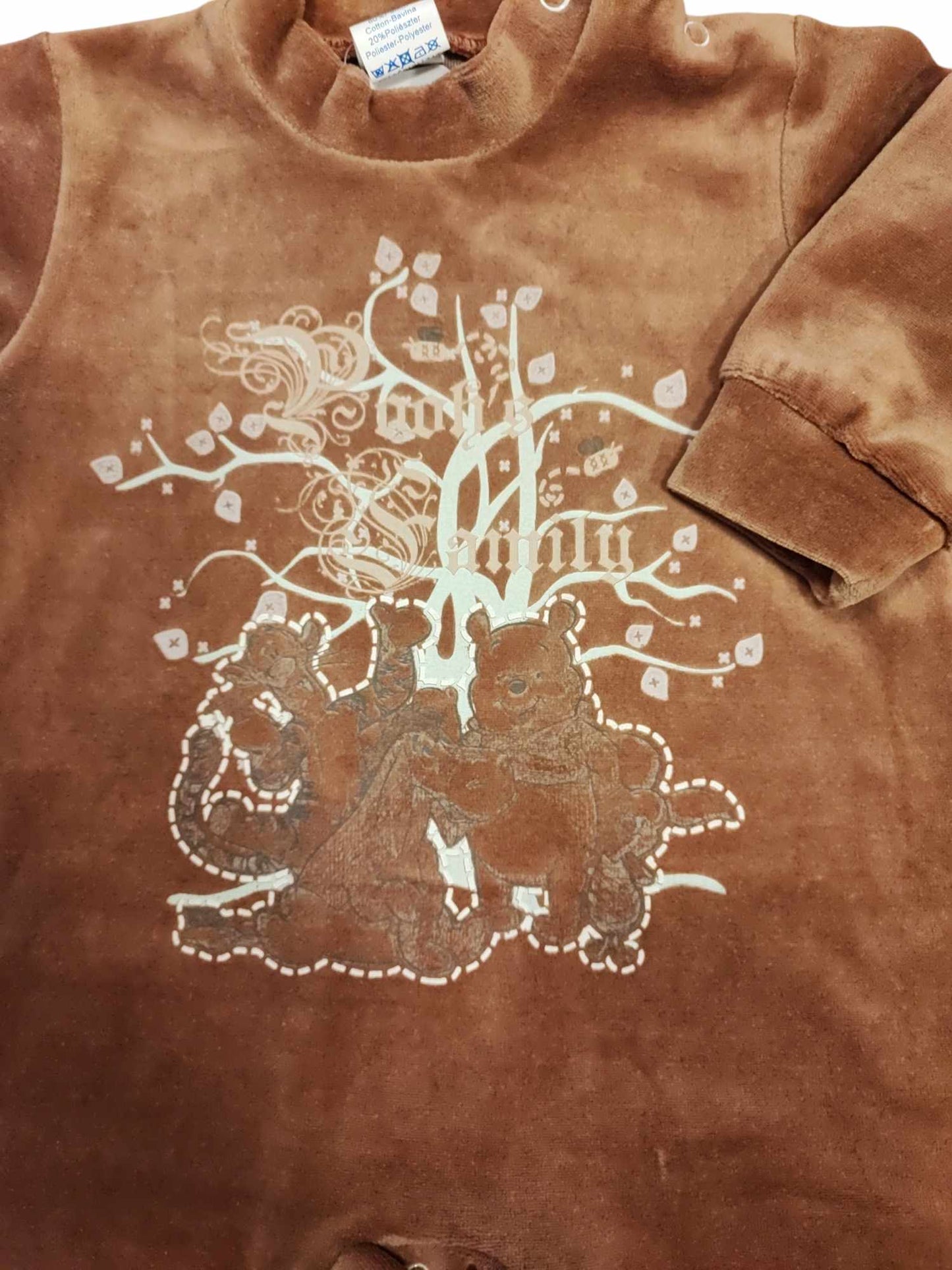 Disney Winnie the Pooh plüss rugdalózó barna 74,pink 68