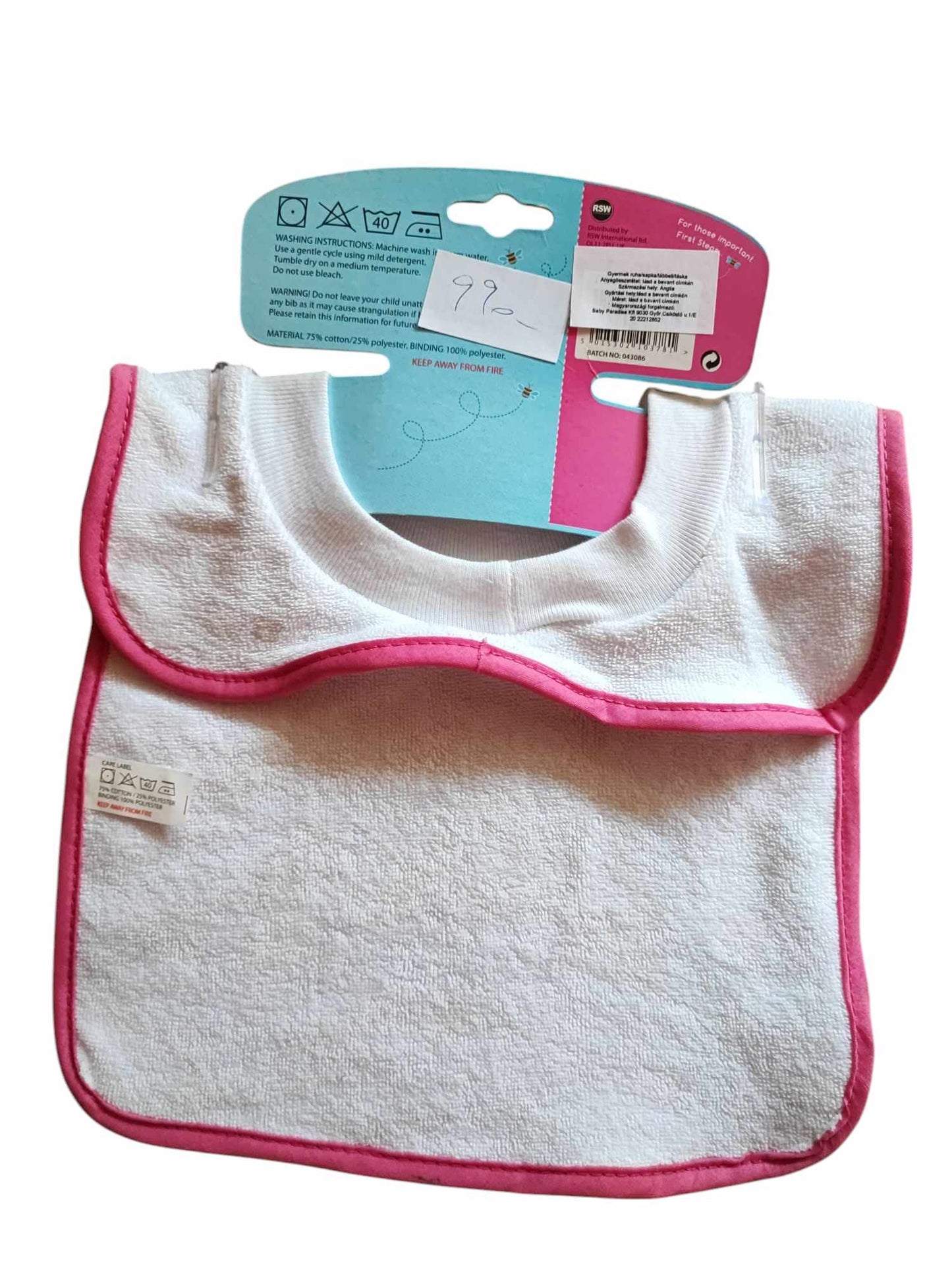 First Step frottír előke