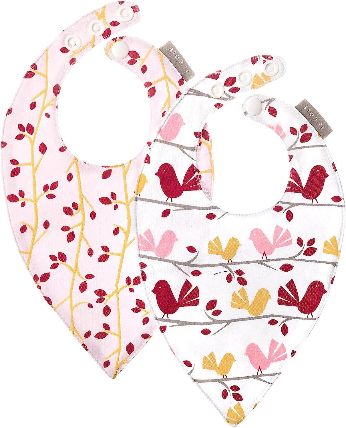 JJ Cole nyálkendő szett pink chickadee