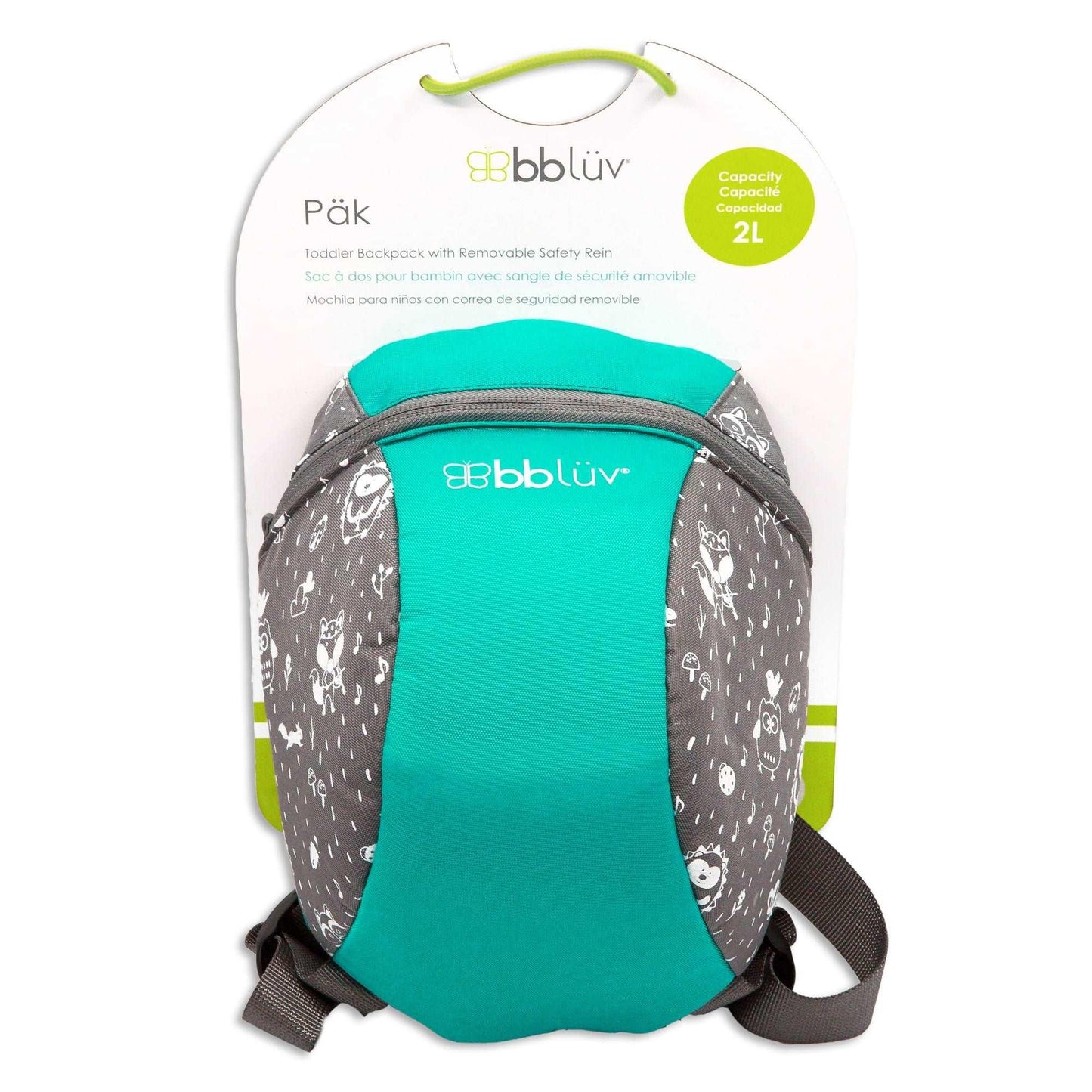 Bblüv Pak hátizsák hevederrel aqua,lime,pink