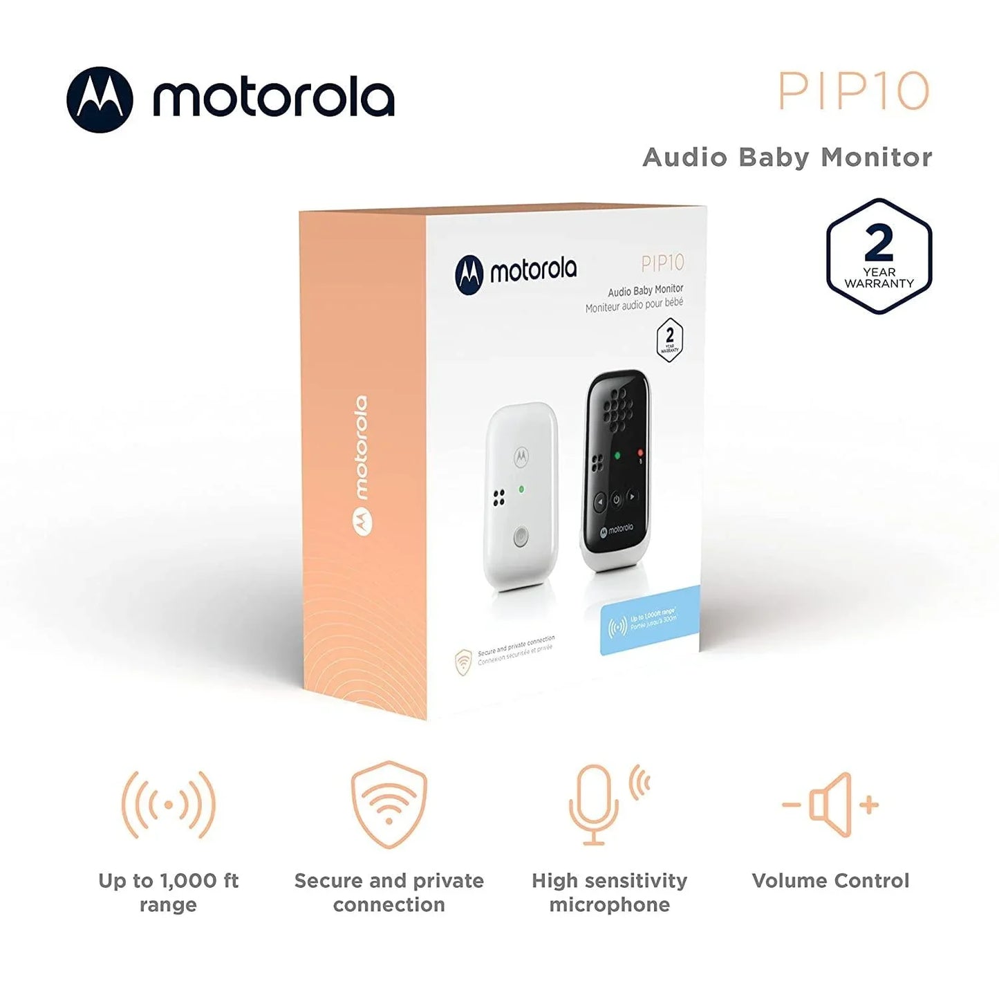 Motorola PIP10 audió egyirányú babaőrző - BBLOVE | Bababolt és webshop