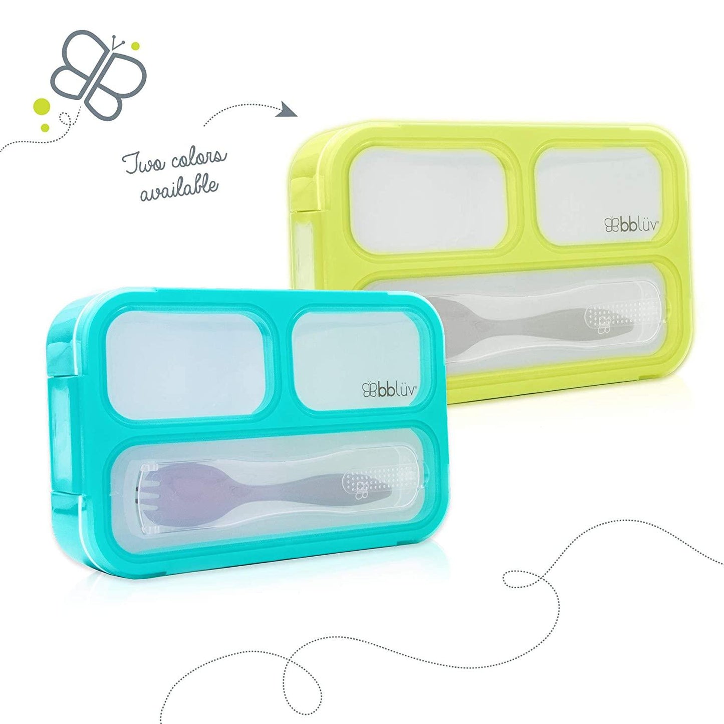Bblüv Bentö ételtároló doboz aqua,lime