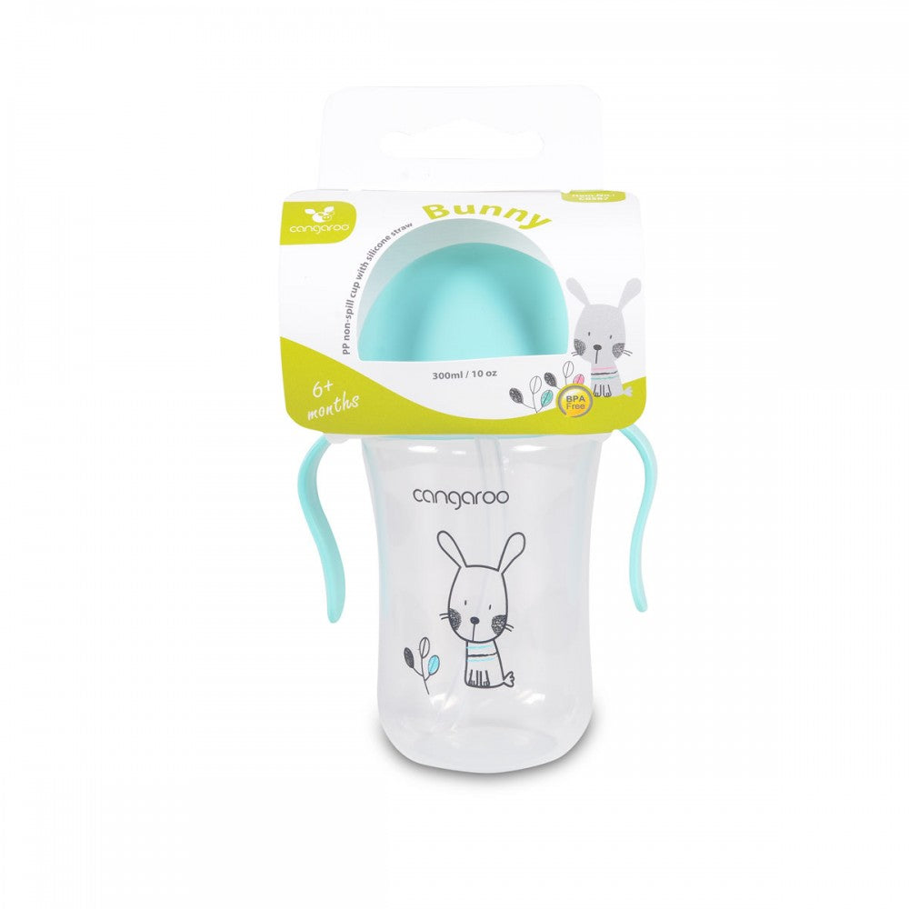 Cangaroo Bunny szívószálas itatópohár kék,pink