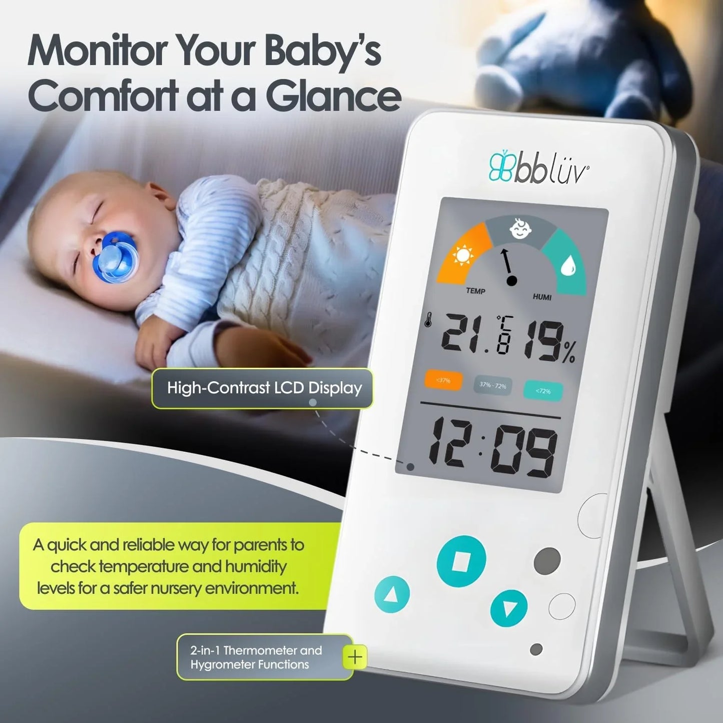 Bblüv Igrö szobahőmérő és páratartalom mérő - BBLOVE | Bababolt és webshop