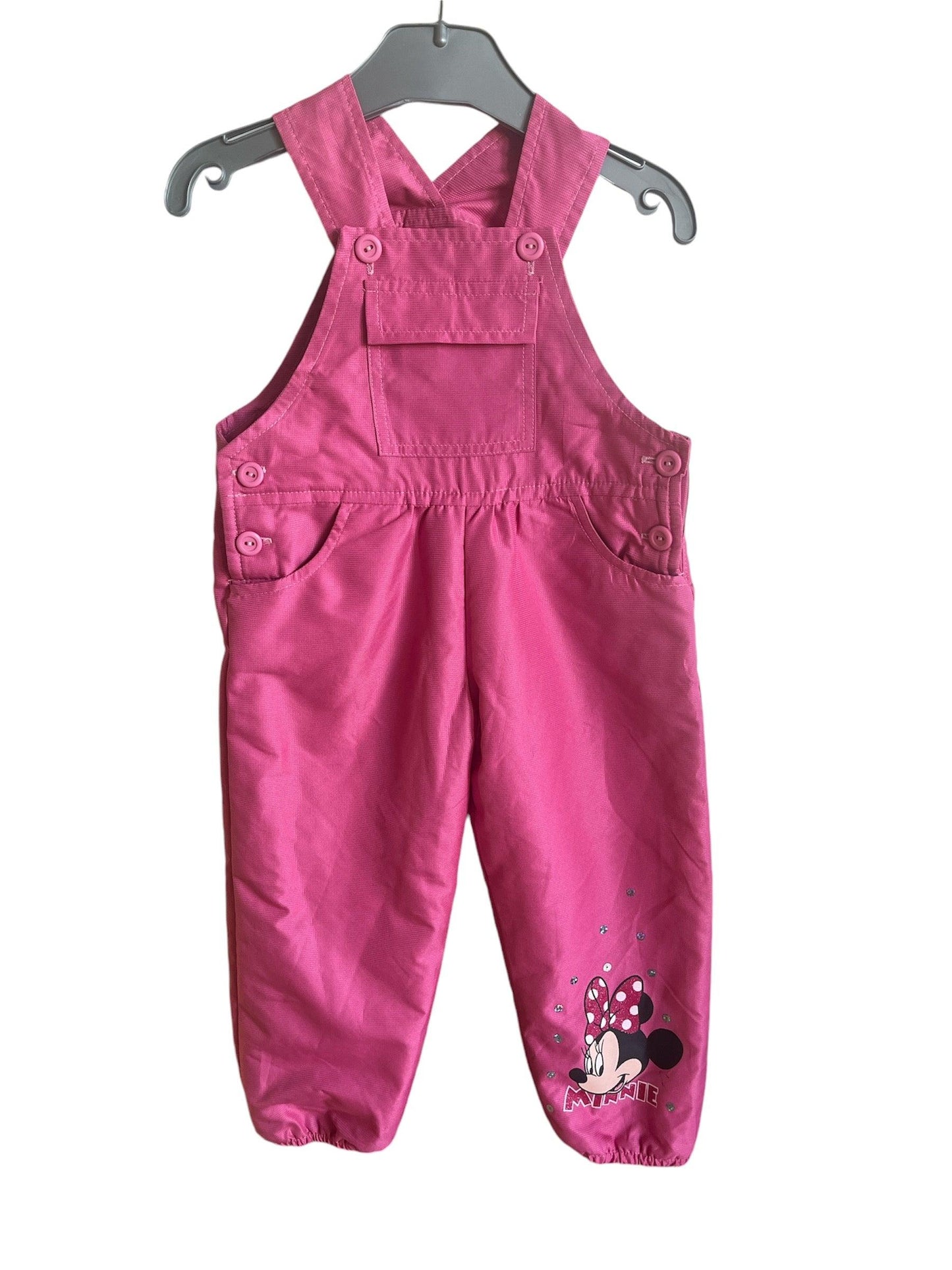 Téli kantáros nadrágok Minnie egér anorák anyag / 68 cm,Minnie egér anorák anyag / 74 cm,Minnie egér anorák anyag / 80 cm,Minnie egér anorák anyag / 86 cm,Minnie egér anorák anyag / 92 cm