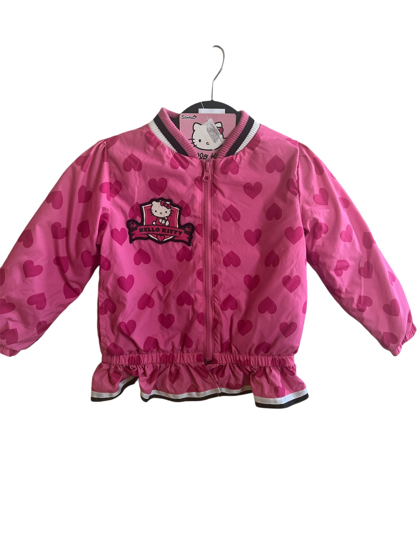 Hello Kitty szívecskés átmeneti dzseki 3-4 éves,5-6 éves