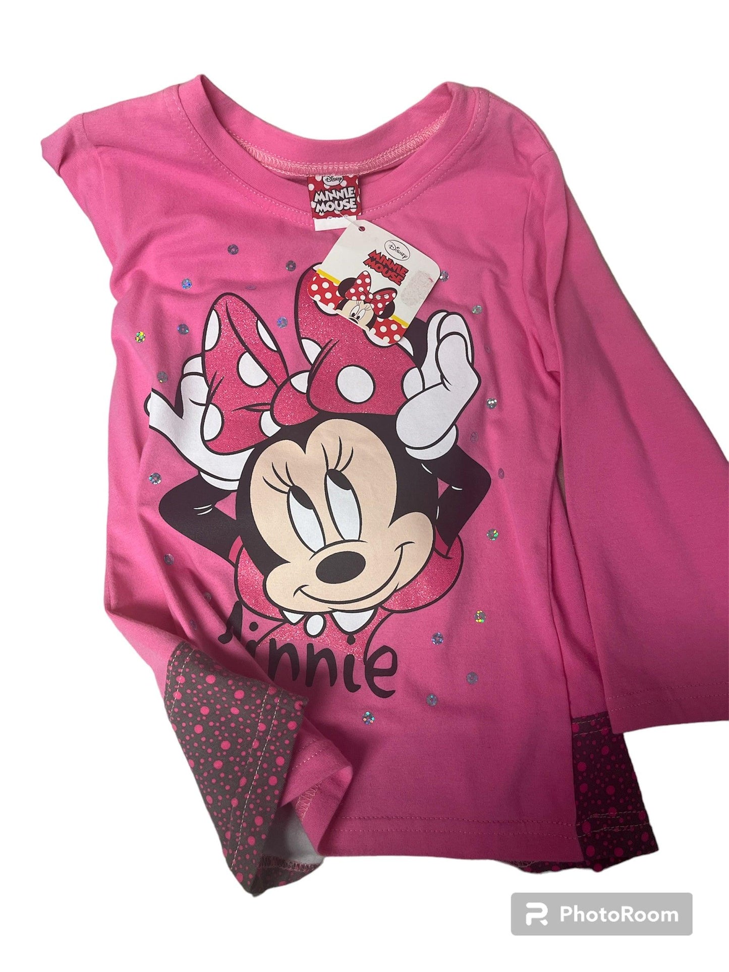 Disney Minnie hosszú ujjú felső Pink / 98 cm,Pink / 104 cm,Baby pink / 98 cm,Baby pink / 104 cm