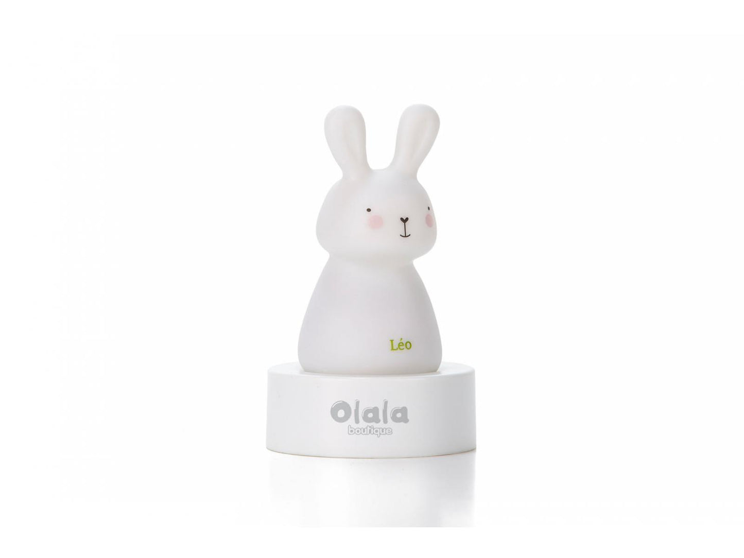 Olala Rabbit solo éjszakai fény fehér