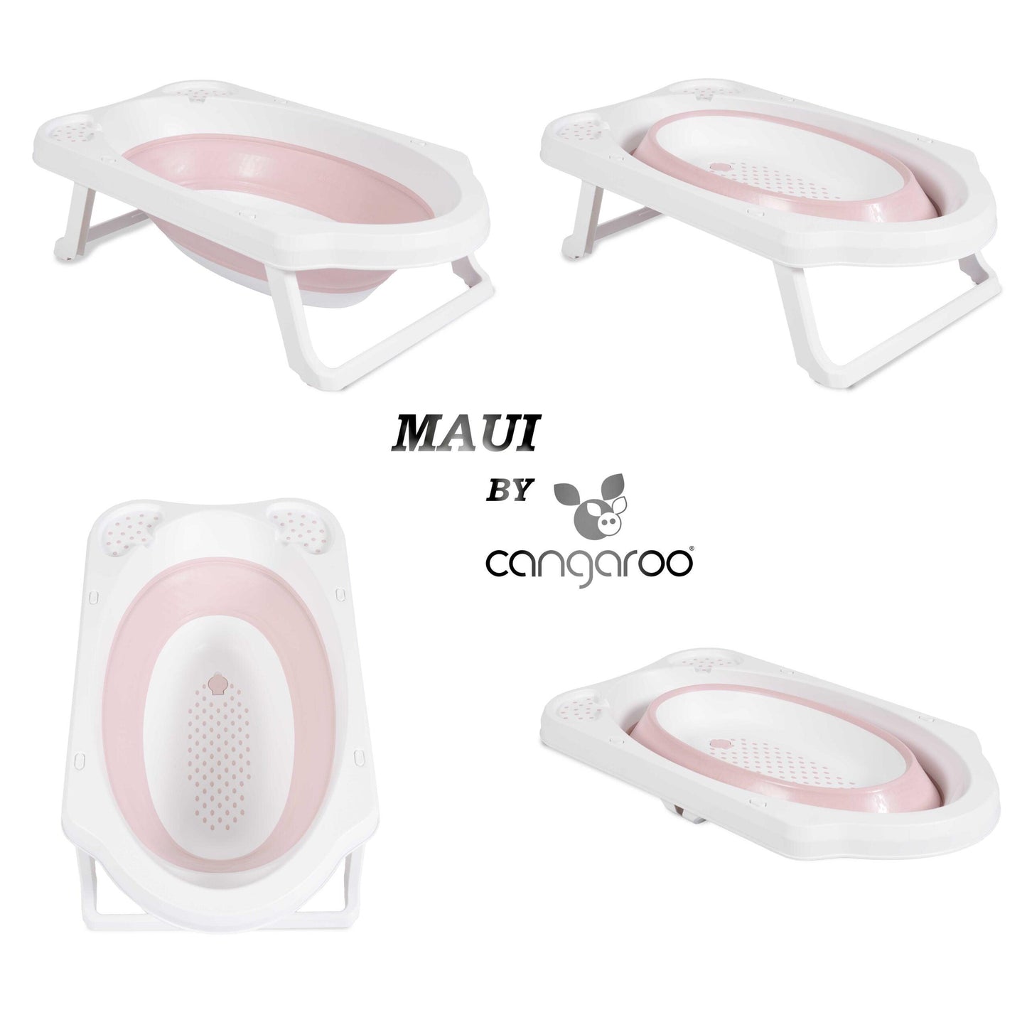 Cangaroo Maui összecsukható babakád pink,szürke