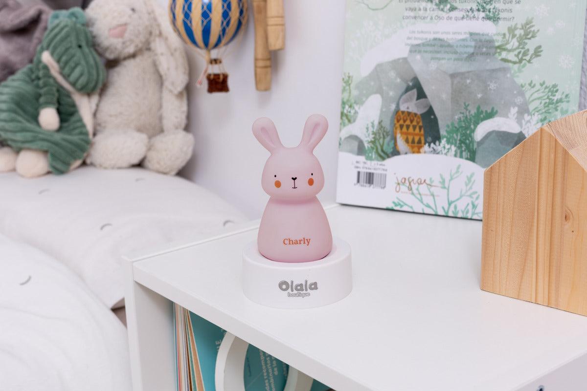 Olala Rabbit solo éjszakai fény fehér,kék,pink
