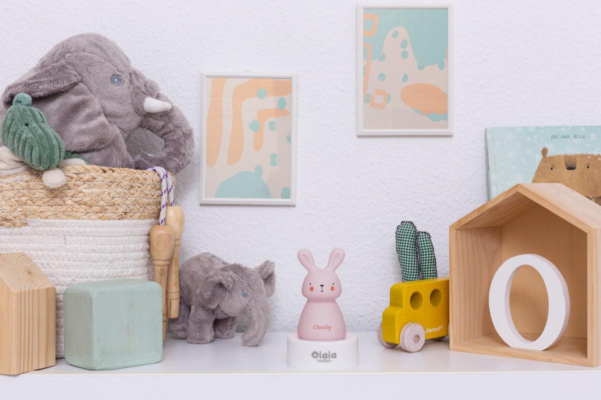 Olala Rabbit solo éjszakai fény fehér,kék,pink
