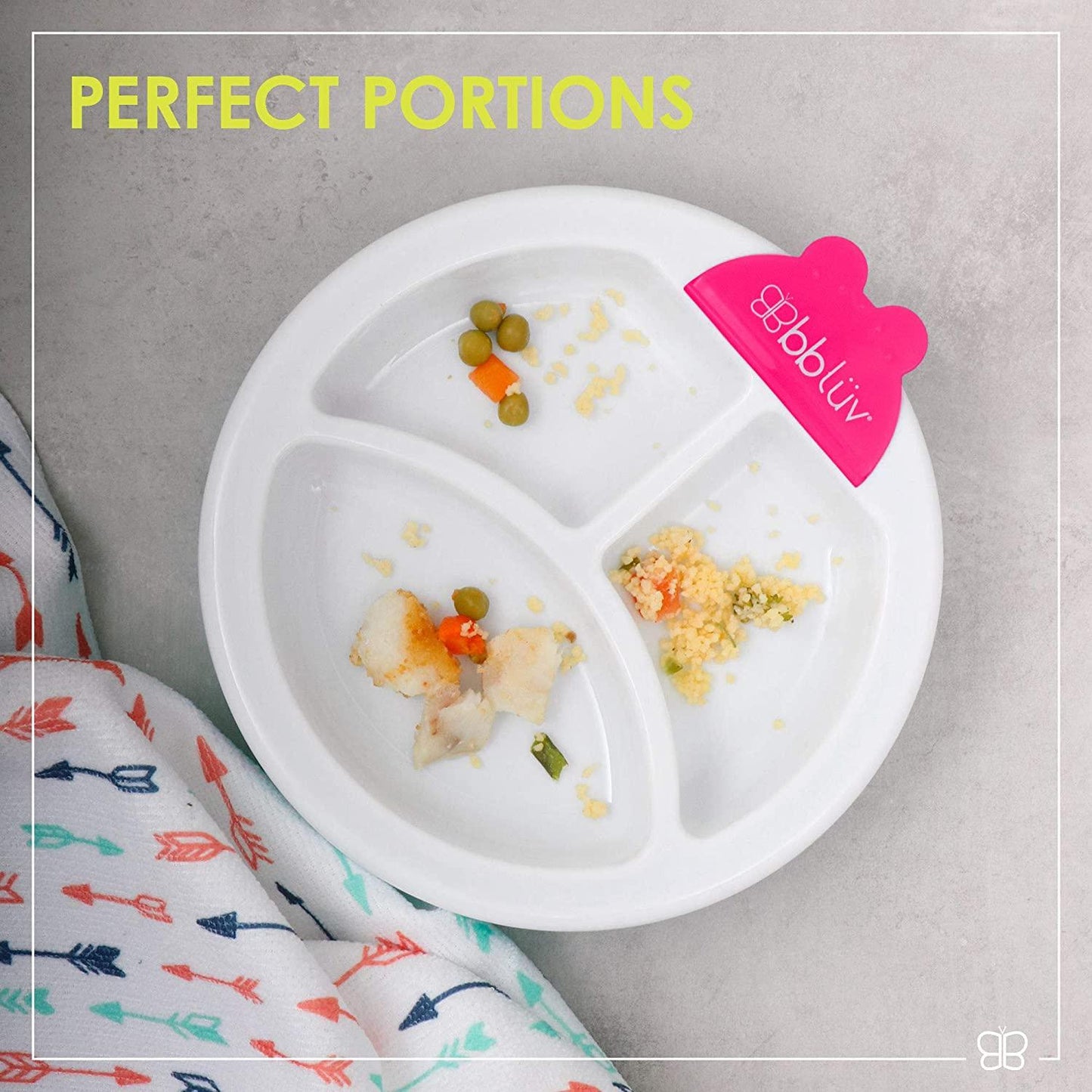 Bblüv Platö tányér aqua,lime,pink