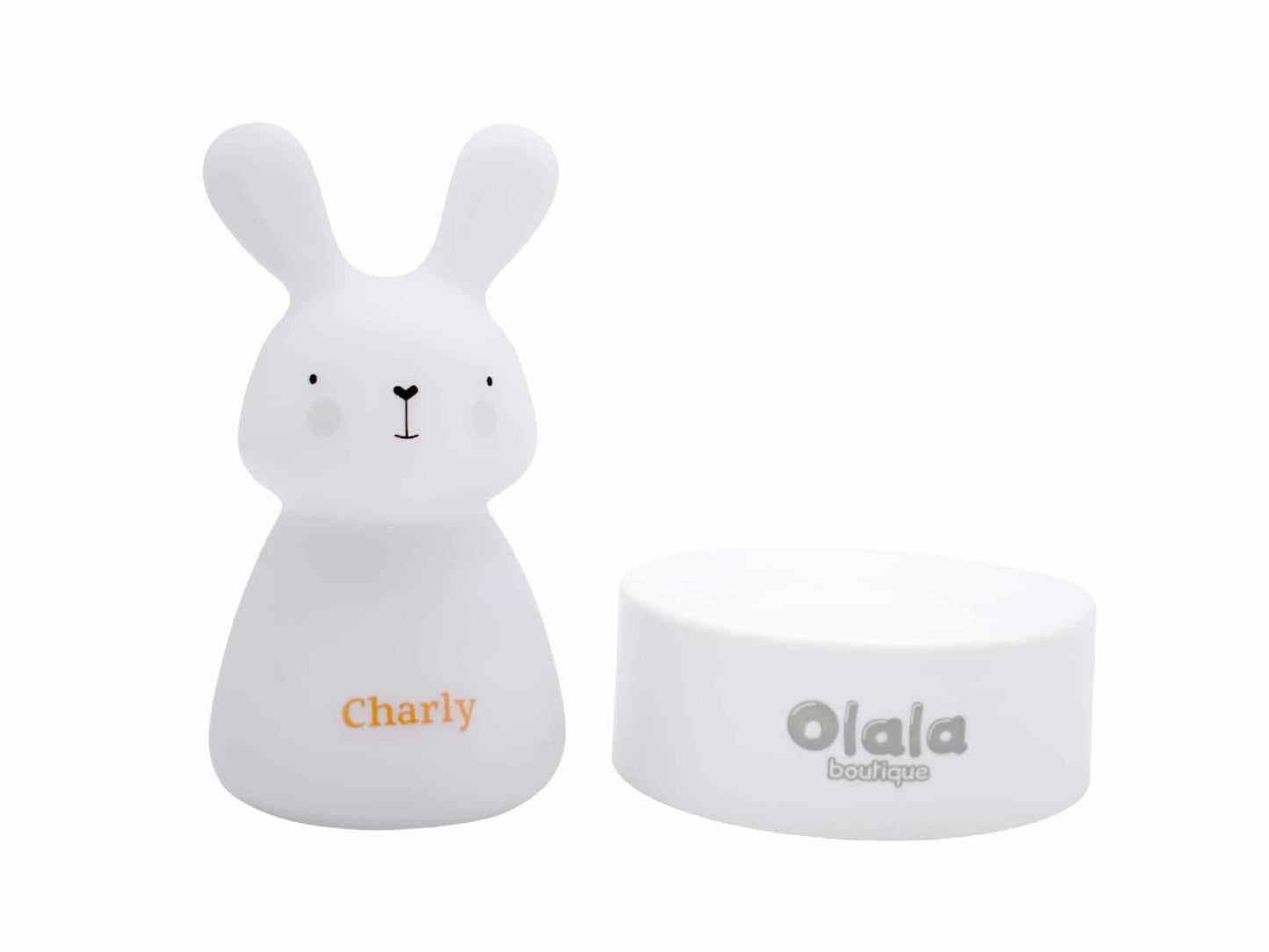 Olala Rabbit solo éjszakai fény fehér,kék,pink
