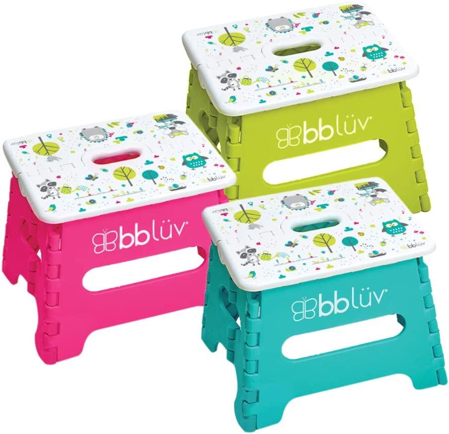 Bblüv Step összecsukható fellépő pink,aqua,lime,szürke