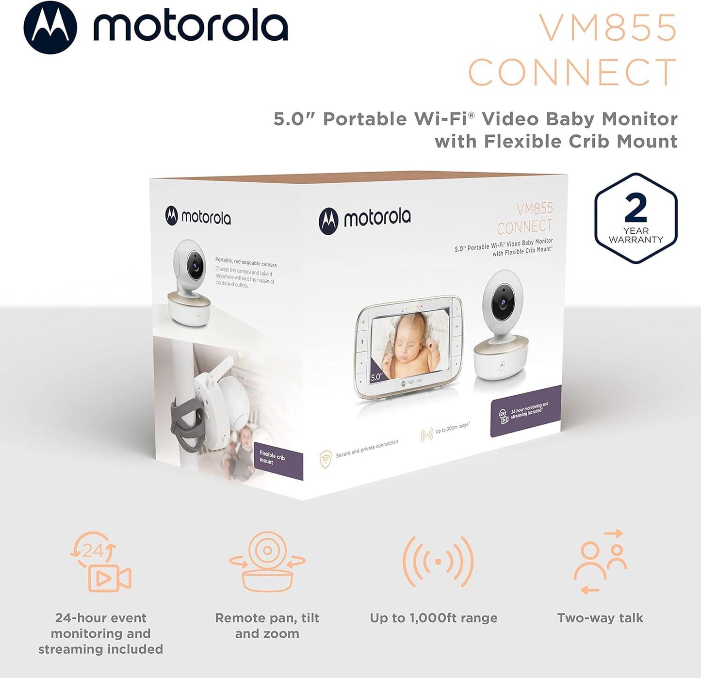 Motorola VM855 Connect kamerás babaőrző