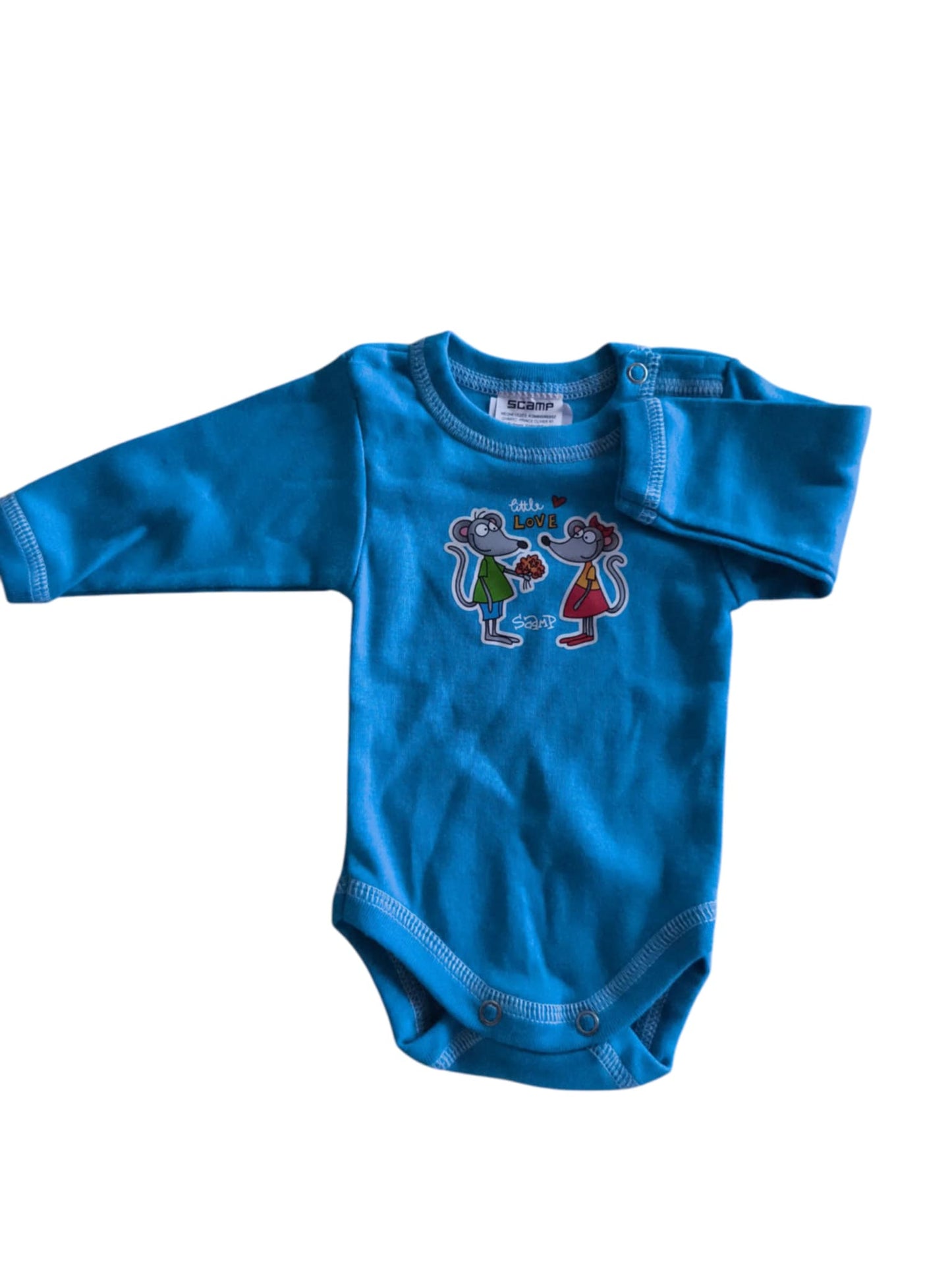 Scamp hosszú ujjú body kisegér 56,kisegér 68