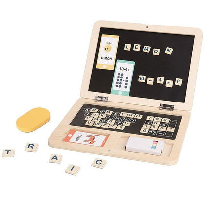 Tooky Toy fából készült kisgyerek laptop