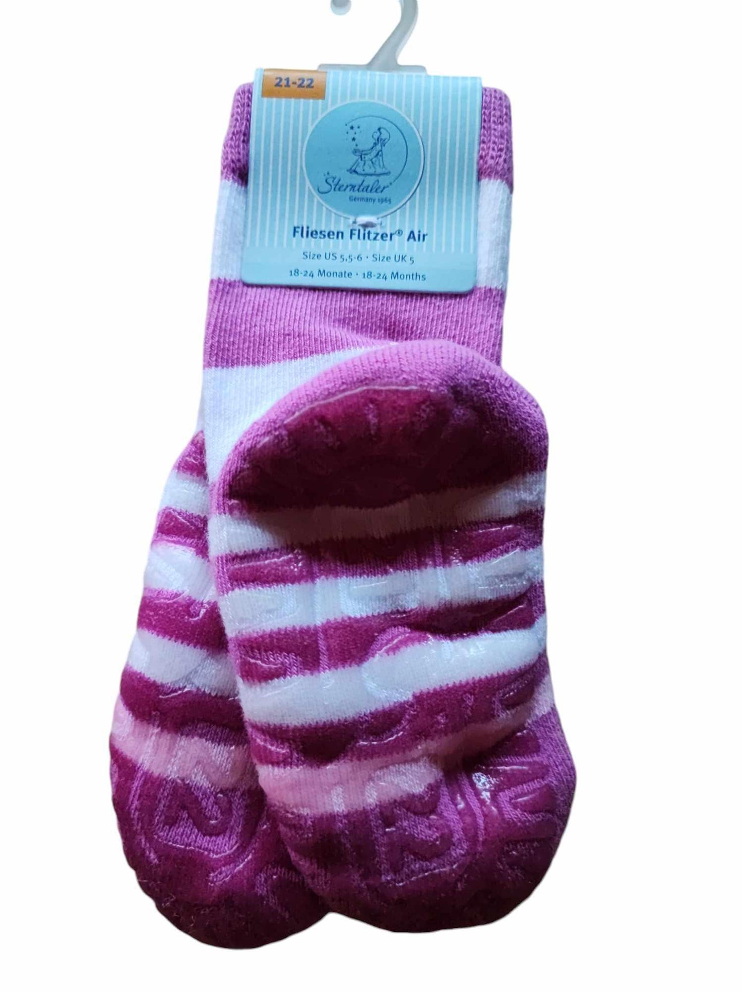 Sterntaler szilikon talpú zokni 21-22 pink csíkos