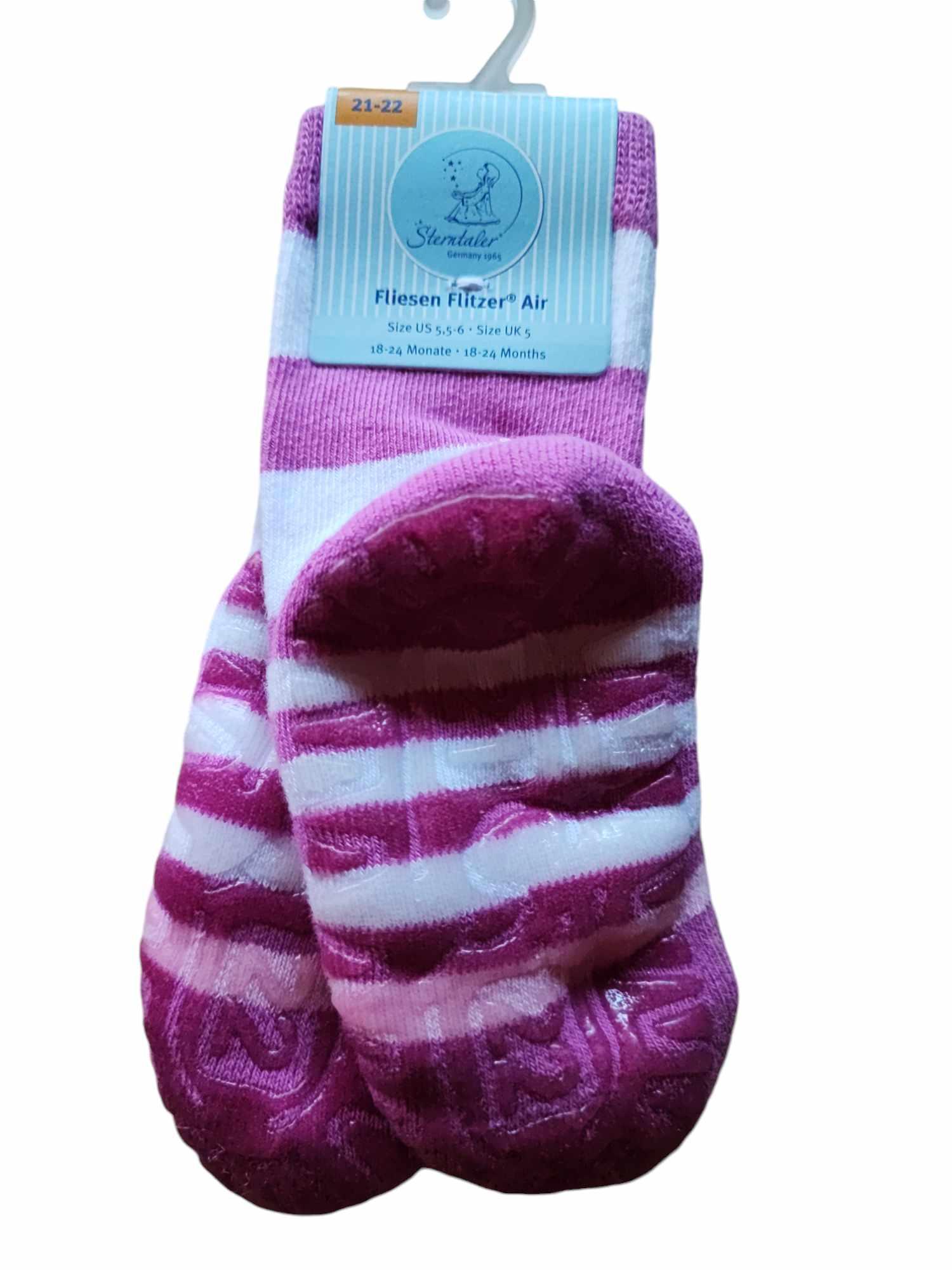 Sterntaler szilikon talpú zokni 21-22 pink csíkos