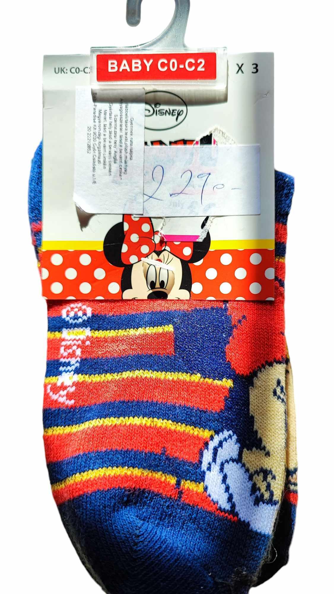 Disney Minnie kislány bokazokni szett
