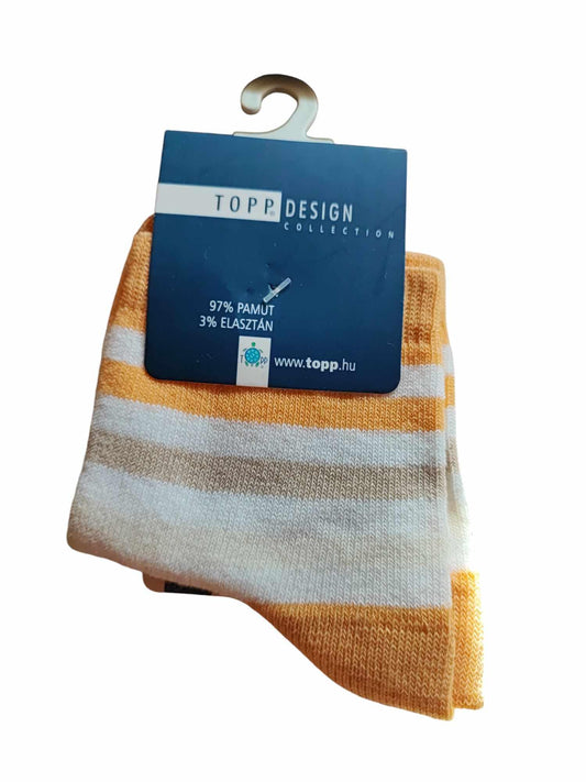 Topp Design Collection kisgyerek bokazokni sárga/bézs