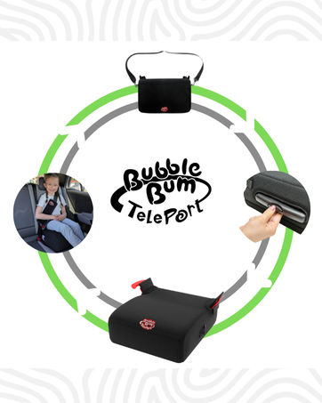 BubbleBum TelePort háttámla nélküli ülésmagasító +Diono Solar Max autós napellenző