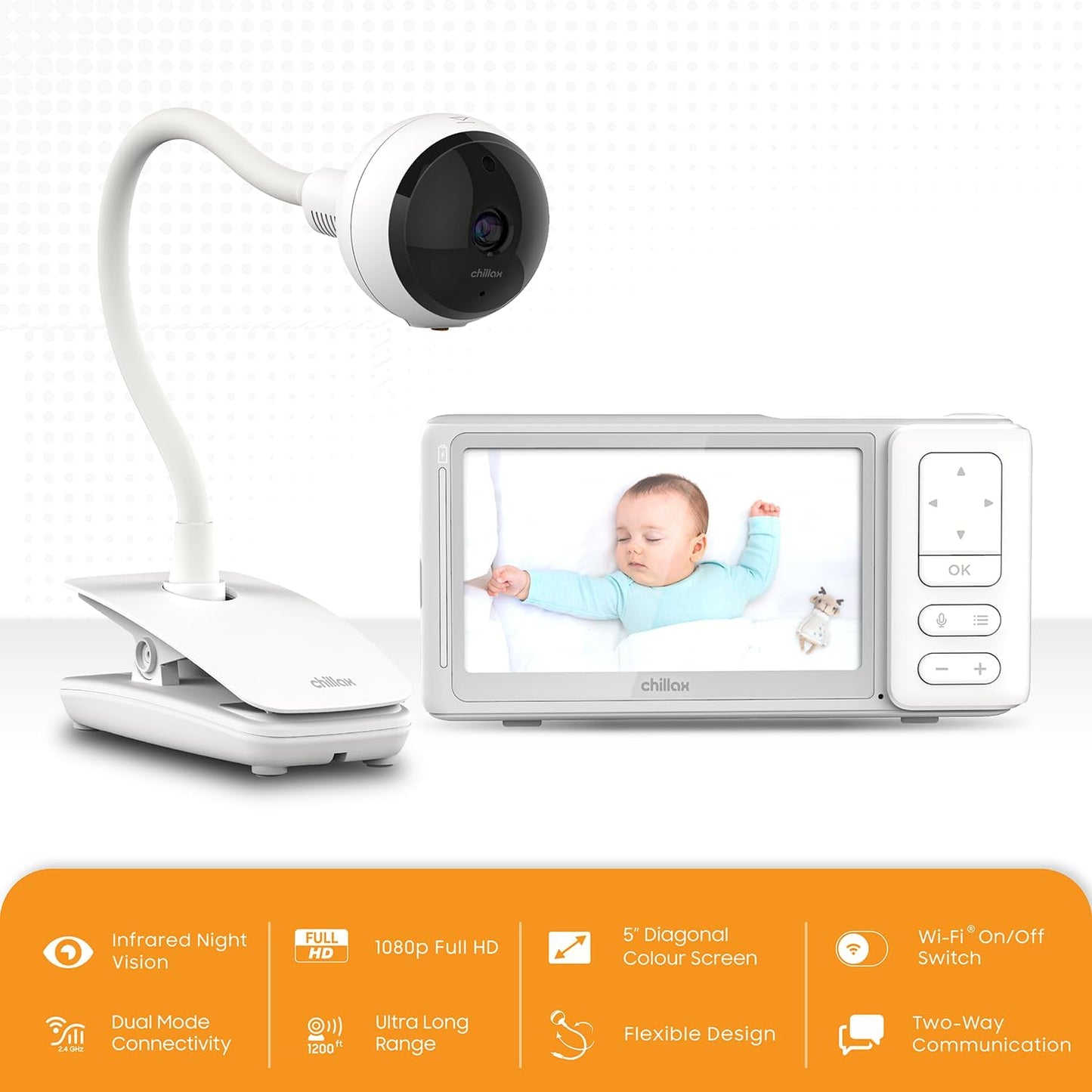 Chillax DM688 Giraffe Pro Max wifi és hordozható kamerás babaőrző