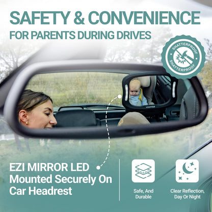 Ezimoov Mirror Led-autós tükör beépített éjszakai fénnyel és távirányítóval