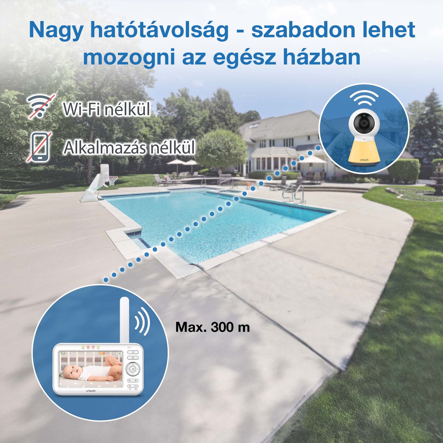 Vtech VM5254 Digitális kamerás babaőrző adaptív éjszakai fénnyel