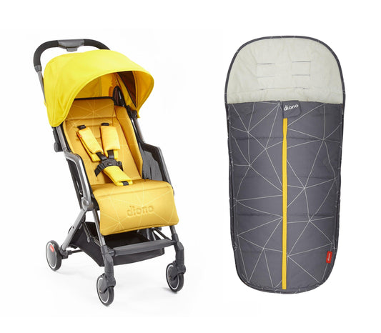 Diono Traverze Yellow sulfur  babakocsi + bundazsák szett hive orange,premium dark grey,black,grey linear