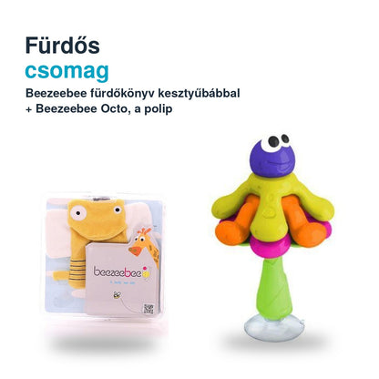 Beezeebee fürdőjáték szett – fürdőkönyv méhecskés kesztyűbábbal és Octo, a polip