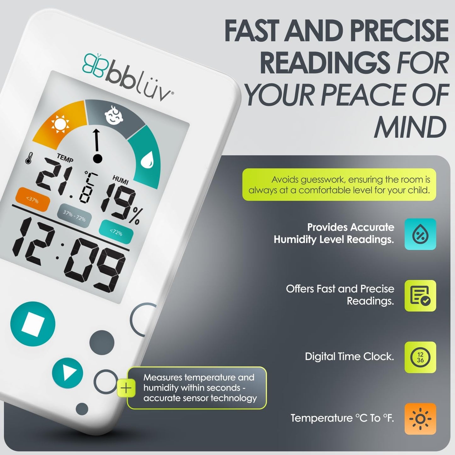 Bblüv Igrö szobahőmérő és páratartalom mérő