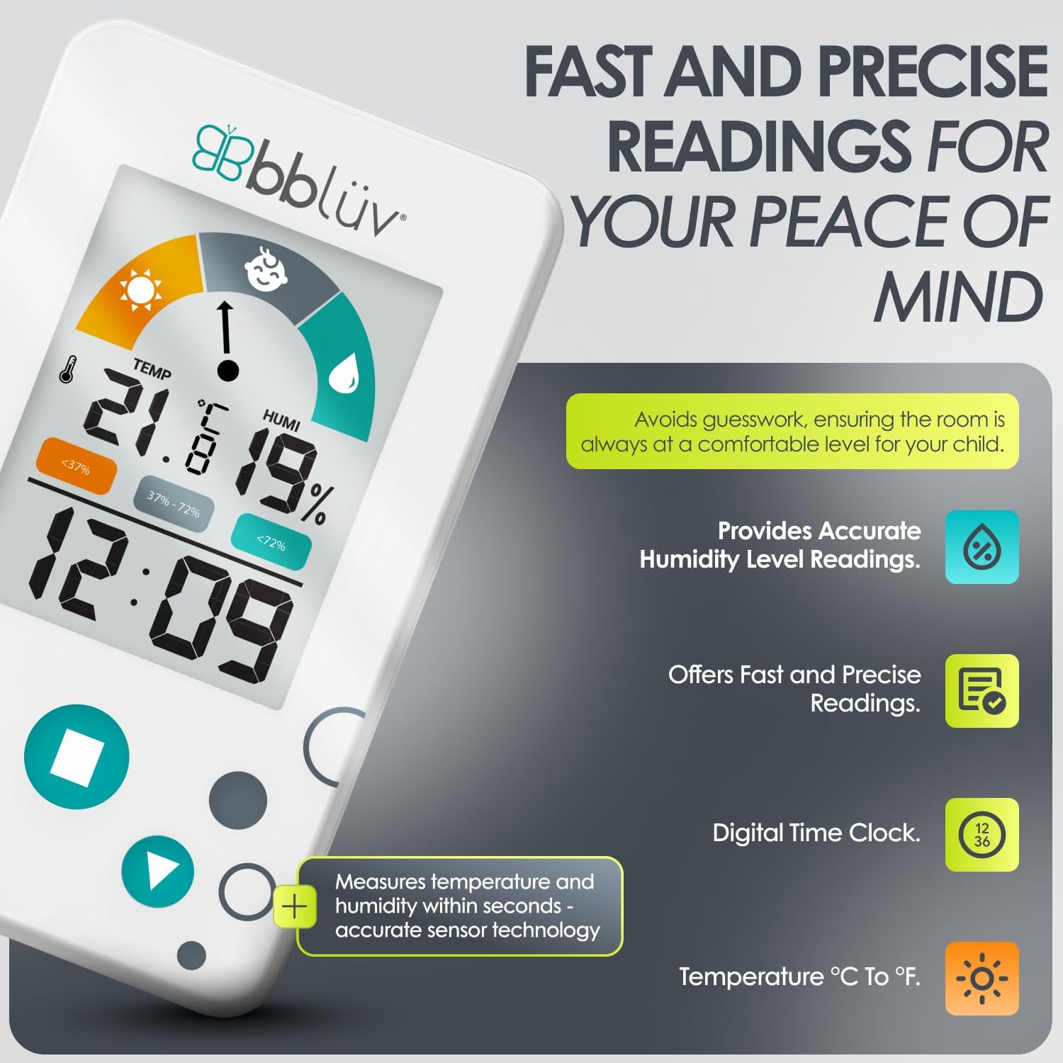 Bblüv Igrö szobahőmérő és páratartalom mérő