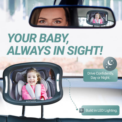 Ezimoov Mirror Led-autós tükör beépített éjszakai fénnyel és távirányítóval