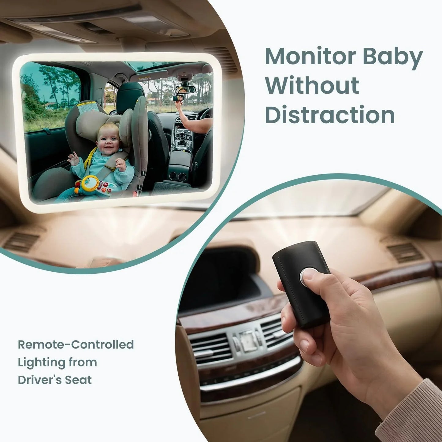 Ezimoov Mirror Led Pro babatükör autóba - BBLOVE | Bababolt és webshop